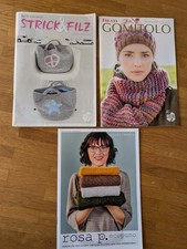 Konvolut - Strick- & Filzhefte - 1 x Filati - 2x Lana Grossa - guter Zustand 