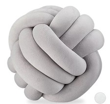 Knotenkissen in Hellgrau – Design trifft Kuschelfaktor