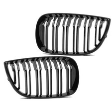Nieren Grill Doppelsteg passend für BMW E81 E87 ab 2007 LCI Sport Glanz Schwarz