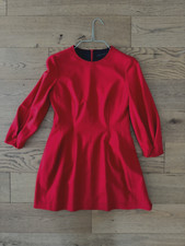 Zara Kleid Gr.M 38 rot Langarm Mini Minikleid Korsett Coctailkleid  NEU!