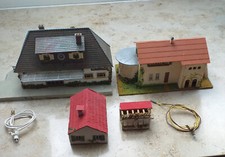 Faller HO 50ig. Jhr.: Hotel Cafe, Bhf Steinbach,Bauernhaus +Pergola mit Beleucht