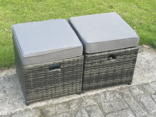 Rattan fuß hocker mit - 2,