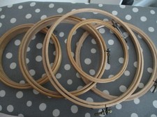 Vintage 5 x runde Holz