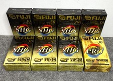 8x Fuji VHS C  Video Leer Kassette Super SHG S VHS Pro  - Neu & Verschweißt