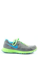 NIKE Schnürsneaker Damen Sneaker Gr. DE 38 grau-neongrün-kornblumenblau