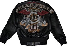 AUTHENTISCH Pelle Pelle Herren Lederjacke Schwarz 47. Jubiläum Alle Größen Neu