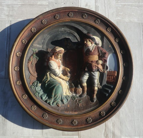Alter wandteller relief - relief, mann