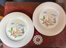 Weihnachtsteller Serie Scala, Hutschenreuther Porzellan, Randstruktur, ∅ 26 cm