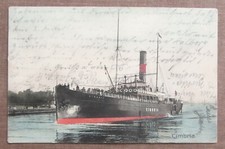 Cimbria - DAMPFER SCHIFF Foto Ak - von Aalborg Dänemark  nach Cottbus 1905
