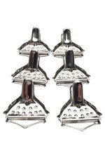 BERAM Zitruspresse Edelstahl Silber 6er Set Saftpresse Limettenpresse Handpresse