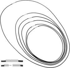 6 Stück Lederband für Kette