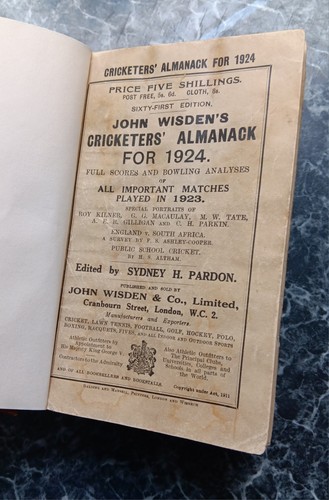 1924 wisden rebound m - wisden,