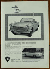 PEUGEOT 404 Kabriolett Pkw-Modell Karosserie PININ FARINA - Werbung von 1962