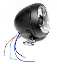 4½" Scheinwerfer Schwarz Klarglas f Harley-Davidson Chopper Custom Universal 