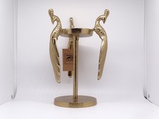 Goldener Kerzenhalter 3 Pfau