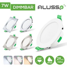 7W LED Einbauleuchten Bad Strahler ultraflach Panel CCT Dimmbar Deckenspots 68mm