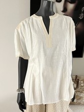 Kurzarm Bluse Leinen Oberteil
