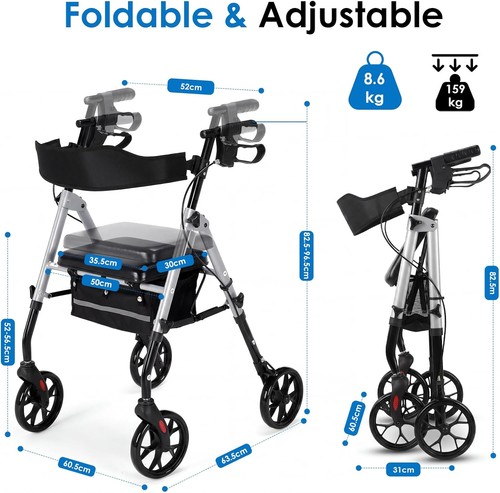 Alu rollator klappbar - alu,