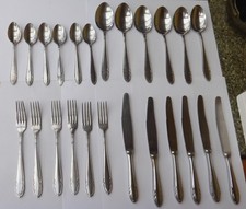 altes DDR Besteck 6 Personen Löffel Esslöffel Teelöffel Gabel Teelöffel 24 Teile