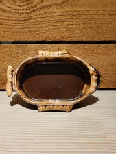 Fischschale Keramik braun