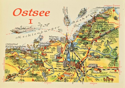 Ostsee karte map ddr - ostsee,