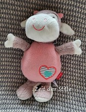 BABYDREAM Spieluhr Kuh grau & rosa 22 cm Herz Schlaf Kindlein schlaf