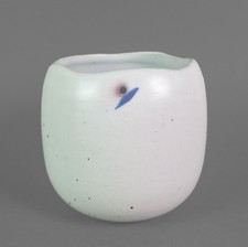 Steinzeug-Gefäß mit breiter Öffnung von Horst Kerstan (1941-2005),  H 15 cm