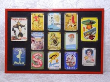13 x Mini Blechschild auf Pinwand - Reklame Werbung - Sammlung Konvolut