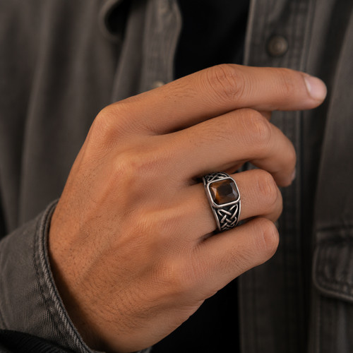 Herren ring edelstahl wikinger - herren,