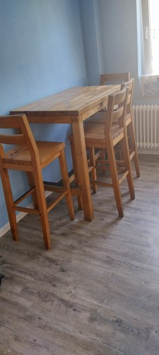 Holz esstisch set rechteckig - holz, esstisch-set