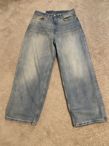 Baggy blue denim jeans washed - blue,