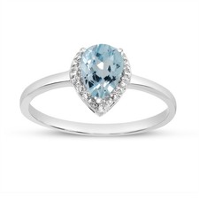 LXR 10k Weißgold Pear