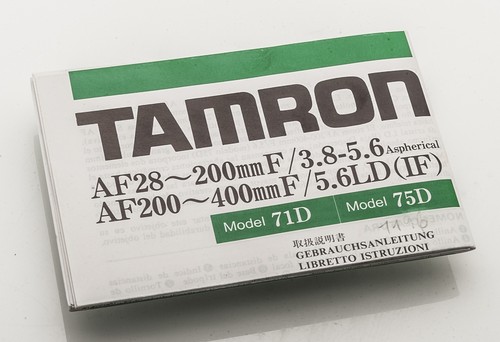 Bedienungsanleitung tamron - tamron, af