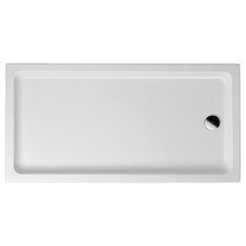 BELVIT Rechteck-Duschwanne 140x90 cm Flache Acryl-Duschtasse Weiß für Dusche