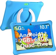 Kinder Tablet 10,1" Android 12 2GB RAM 64GB SSD WiFi Google Lernen Geschenk