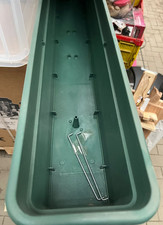 B- Ware!!! 2x Blumenkasten Balkonkasten, Bewässerungskasten, 100cm grün