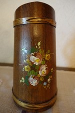 Holzkrug mit bauernmalerei - mit,
