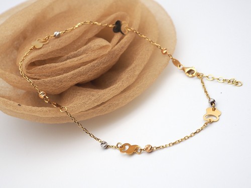Fußkette 750 gelbgold - fußkette, kt