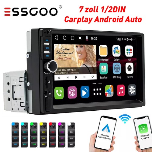 1din autoradio carplay - 1din,