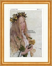 Titelseite der Nummer 11 von 1918 Carl Larsson Mädchen Jugend 4154 Gerahmt