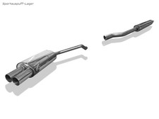 Fox Komplettanlage ab Kat Audi 80 B4 Limousine/Avant 2x76mm scharf gerade