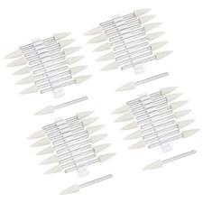 6mm Wollfilz Montierte Spitzen Kegelförmig Polierbits mit 1/8" Schaft 48Stk