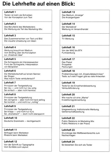 Werbetexten selbststudium - werbetexten, im