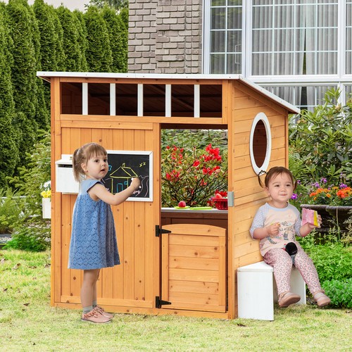 Outsunny kinderspielhaus holz - outsunny,