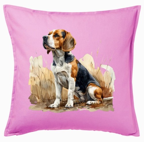 Kissenbezug pink beagle - kissenbezug,