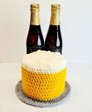 BIER KLOHUT O´zapft is Gelb Grau Weiß Schaum WC Papier Hut Auto Halbe Bierglas