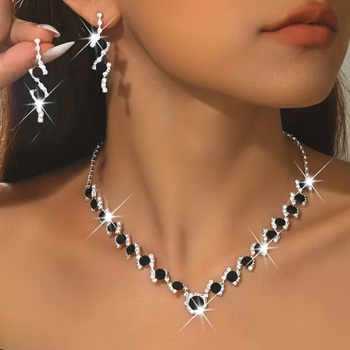 Damen schmuckset mit - mit, schwarzen