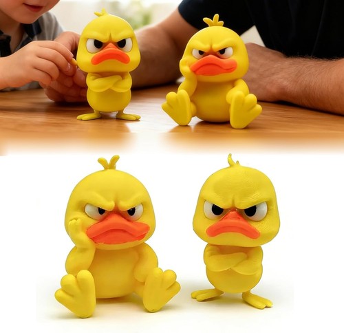 Druck wütende ente figur - 3d,