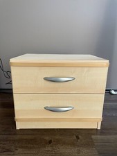 Marius Nachtschrank mit 2 Schubkästen in Ahorn