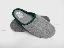 erzgebirgische Herren Filzpantoffeln, leicht, warm, mit Filzsohle, 38-48, grau,